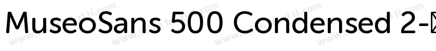 MuseoSans 500 Condensed 2字体转换